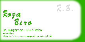 roza biro business card
