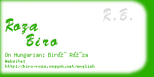 roza biro business card